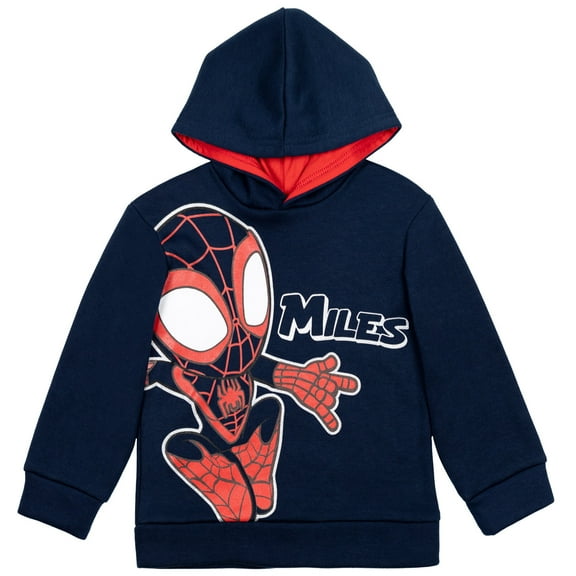 Marvel Spidey and His Amazing Friends Miles Morales Little Boys Pullover Hoodie Toddler to Little Kid