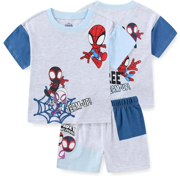 Marvel Spidey and His Amazing Friends Short Sleeve T-Shirt and Shorts Set (Boys), 2 Piece Set, Sizes 2T-5T