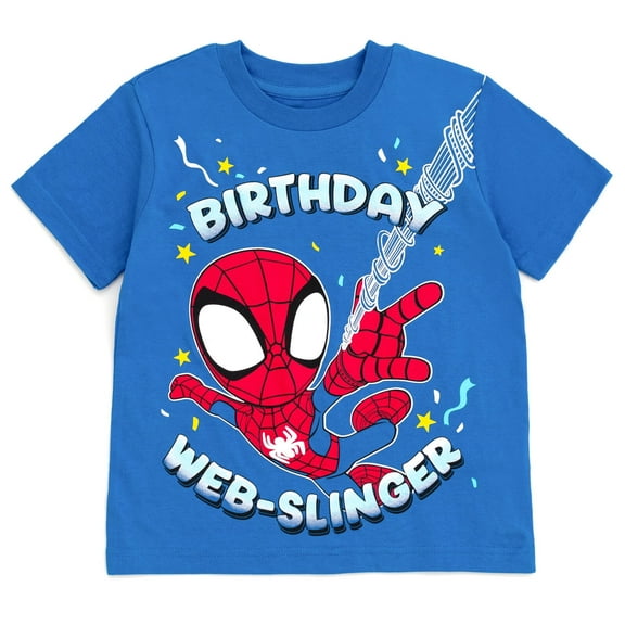 Marvel Spidey and His Amazing Friends Spider-Man Birthday T-Shirt Toddler to Little Kid