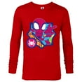 thumbnail image 1 of Marvel Spidey and His Amazing Friends Spider-Man Dot Effect - Long Sleeve T-Shirt for Men - Customized-New Red, 1 of 5