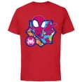 thumbnail image 1 of Marvel Spidey and His Amazing Friends Spider-Man Dot Effect - Short Sleeve Cotton T-Shirt for Adults - Customized-Red, 1 of 5