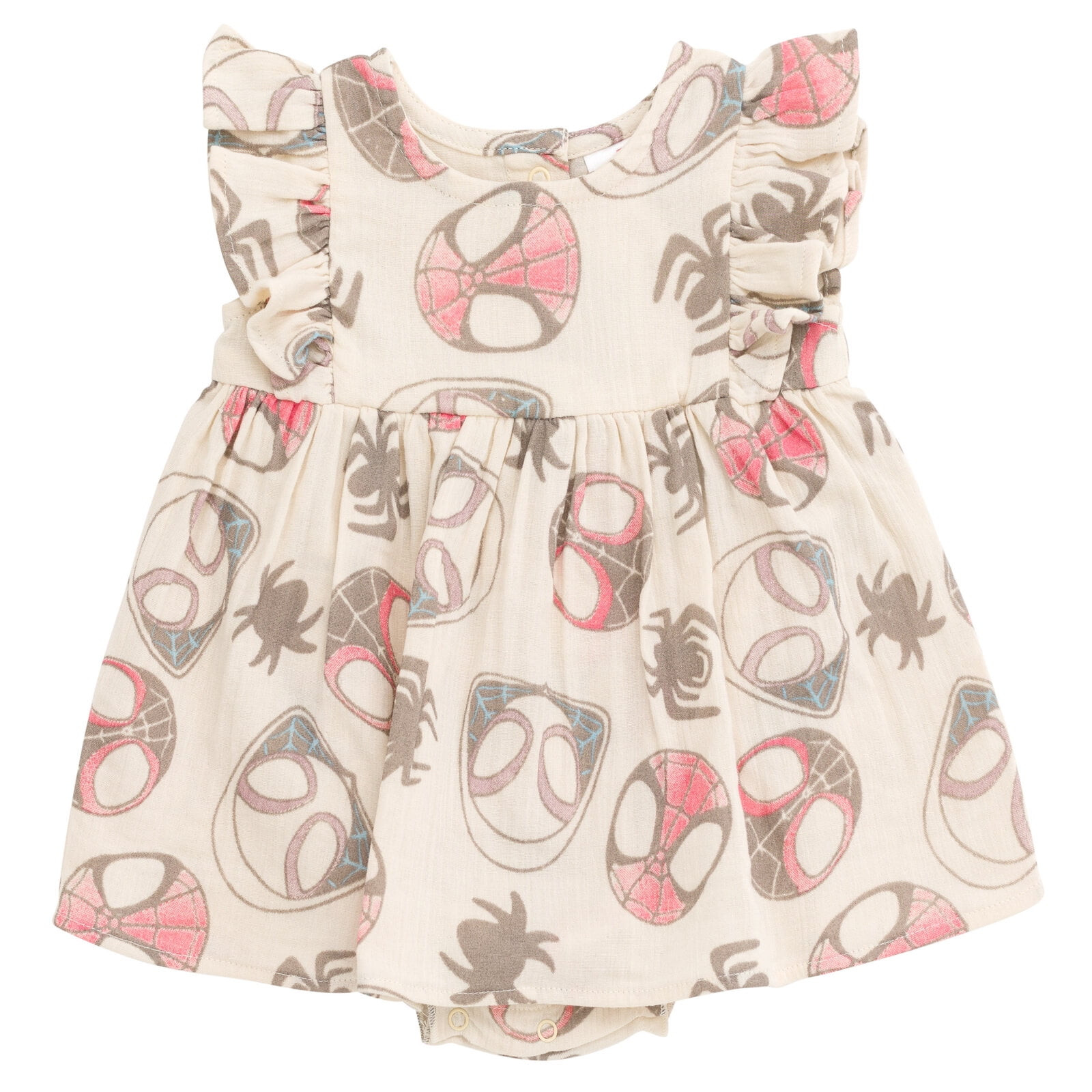 Blended Dress For Newborn Baba In Spiderman Design Red Color main image 1