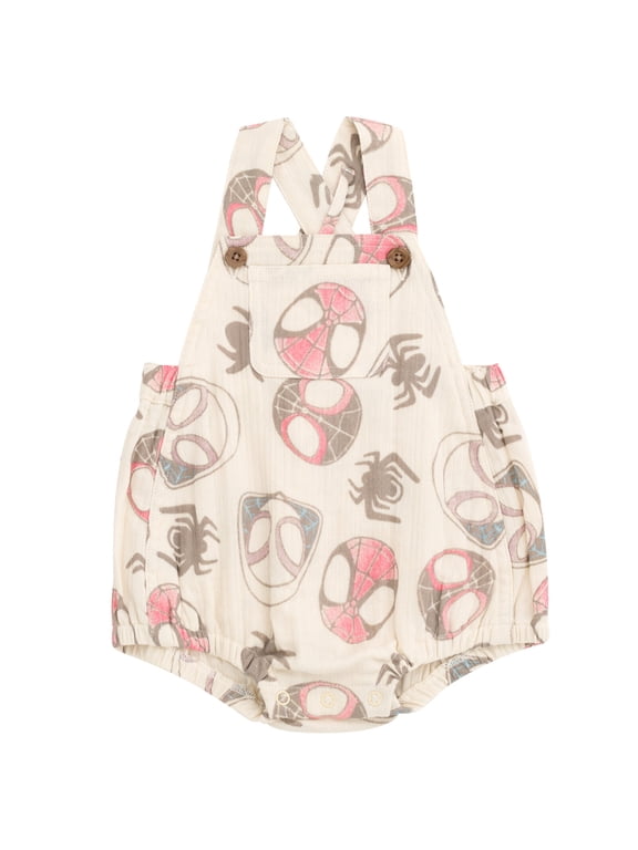 Spidey and His Amazing Friends Baby Boys' Gauze One Piece and Set Off White