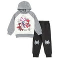 thumbnail image 1 of Marvel Spidey and His Amazing Friends Spider-Man Miles Morales Ghost-Spider Fleece Pullover Hoodie and Jogger Pants Outfit Set Toddler to Little Kid, 1 of 5