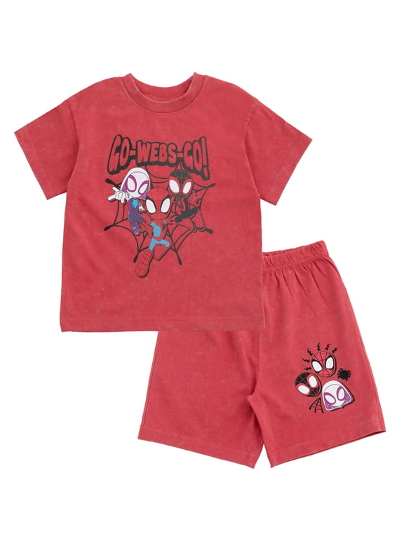 Spidey and His Amazing Friends Toddler Boys' 2-Piece T-Shirt and Shorts Set Red