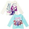 thumbnail image 1 of Marvel Spidey and His Amazing Friends Spider-Man Miles Morales Ghost-Spider Toddler Girls 2 Pack Long Sleeve T-Shirts Toddler to Little Kid, 1 of 5