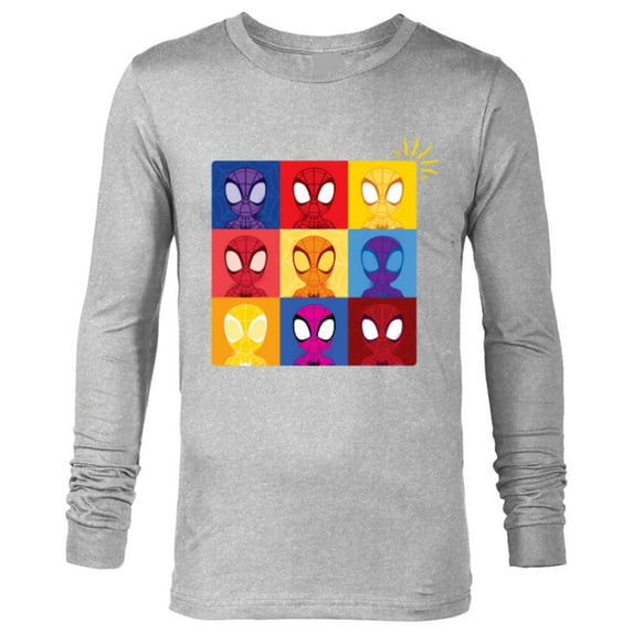 Marvel Spidey and His Amazing Friends Spider-Man Sense - Long Sleeve T-Shirt for Men - Customized-Athletic Heather