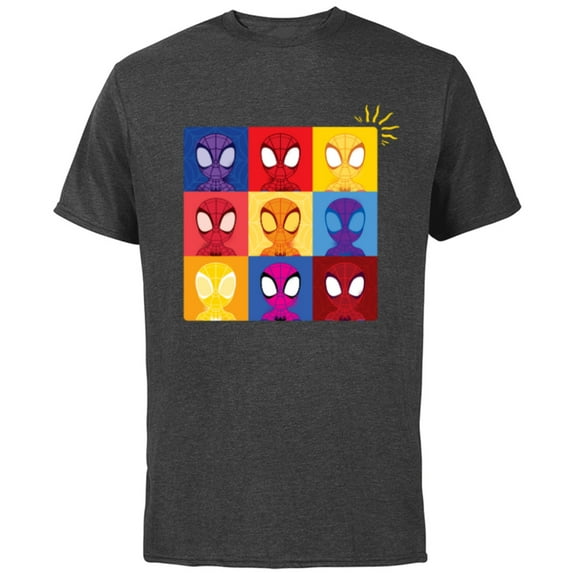 Marvel Spidey and His Amazing Friends Spider-Man Sense - Short Sleeve Cotton T-Shirt for Adults - Customized-Charcoal
