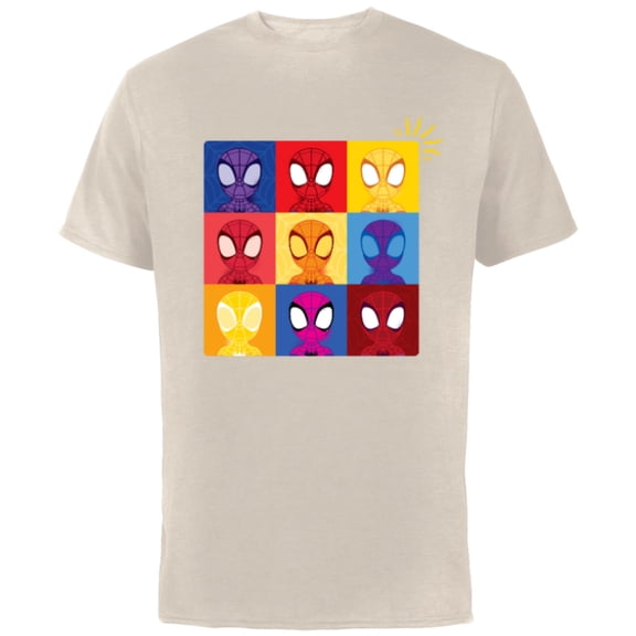 Marvel Spidey and His Amazing Friends Spider-Man Sense - Short Sleeve Cotton T-Shirt for Adults - Customized-Natural
