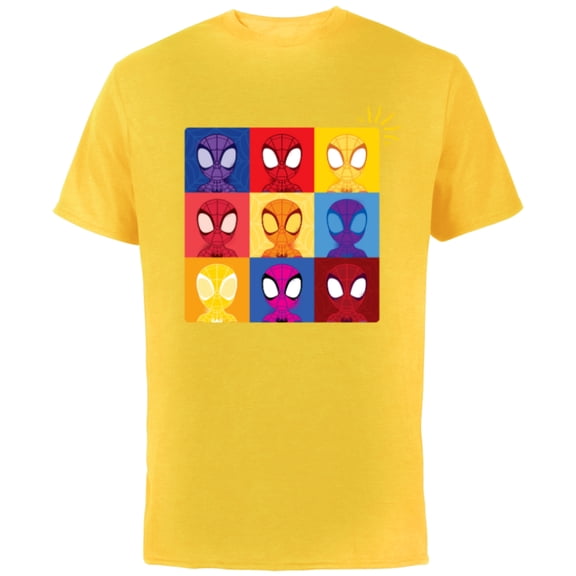 Marvel Spidey and His Amazing Friends Spider-Man Sense - Short Sleeve Cotton T-Shirt for Adults - Customized-Yellow