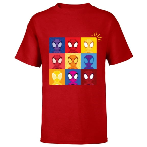 Marvel Spidey and His Amazing Friends Spider-Man Sense - Short Sleeve T-Shirt for Kids - Customized-Red