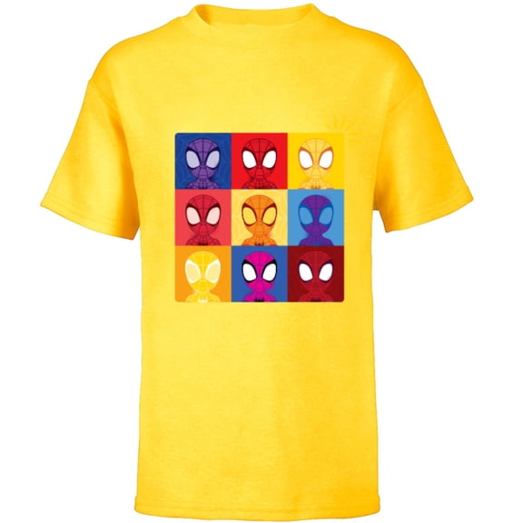 Marvel Spidey and His Amazing Friends Spider-Man Sense - Short Sleeve T-Shirt for Kids - Customized-Yellow