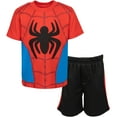 thumbnail image 1 of Marvel Spidey and His Amazing Friends Spider-Man Toddler Boys T-Shirt and Mesh Shorts Outfit Set Toddler to Little Kid, 1 of 5