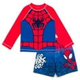 thumbnail image 1 of Marvel Spidey and His Amazing Friends Spider-Man UPF 50+ Cosplay Rash Guard and Swim Trunks Outfit Set Toddler, 1 of 5