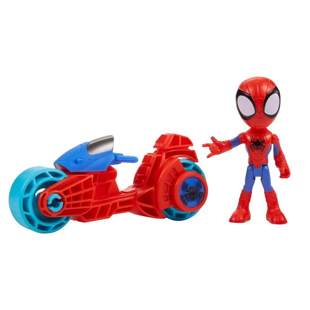 Marvel Spidey and His Amazing Friends - Figura de Spidey con moto - Marvel