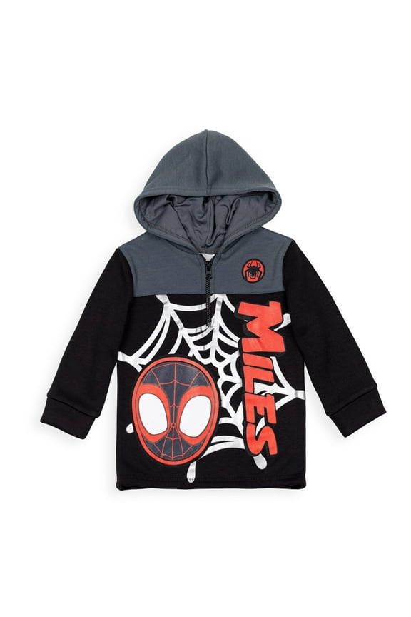 Spidey and His Amazing Friends Toddler Boys Fleece Half Zip Hoodie Toddler to Little Kid