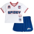 thumbnail image 1 of Marvel Spidey and His Amazing Friends Toddler Girls' Athletic 2-Piece T-Shirt and Shorts Set White Blue, 1 of 5