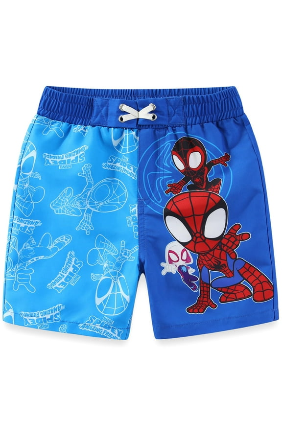Spidey and His Amazing Friends UPF 50+ Swim Trunks Bathing Suit (Boys), Sizes 2T-5