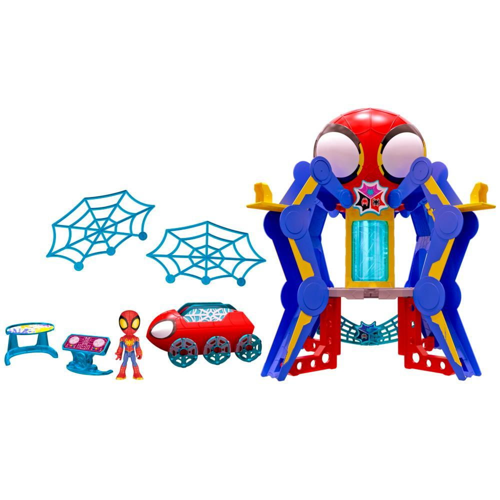 Marvel Spidey and His Amazing Friends Web-Spinners Web-Quarters Kids  Playset with Multiple Features 