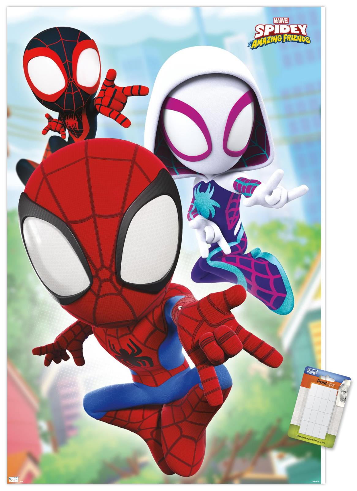 Marvel Spidey and His Amazing Friends - Webs Wall Poster with Push