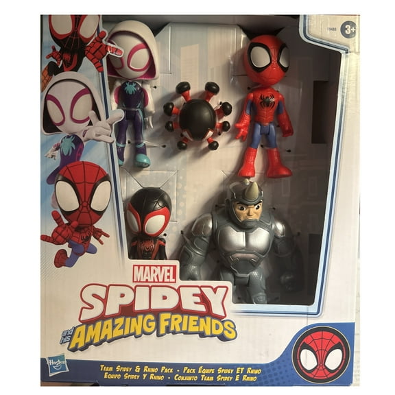 Marvel Spidey and his Amazing Friends - Team Spidey & Rhino Pack (5 Figures)
