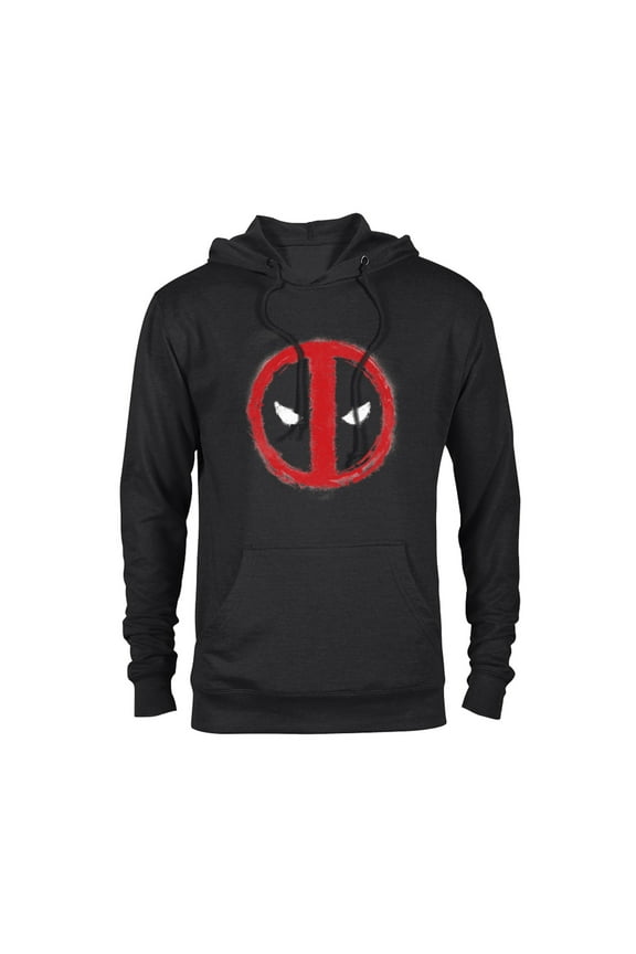 Spray Painted Deadpool Icon - Pullover Hoodie for Adults - Customized-Black