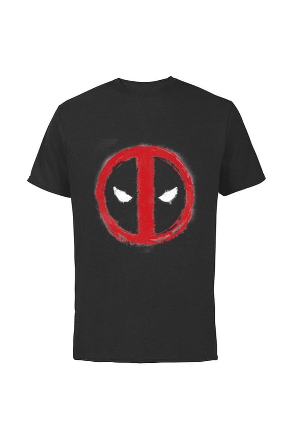 Spray Painted Deadpool Icon - Short Sleeve Cotton T-Shirt for Adults - Customized-Black