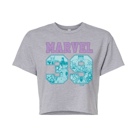 Marvel - Spring Colors - Juniors Cropped Graphic T-Shirt