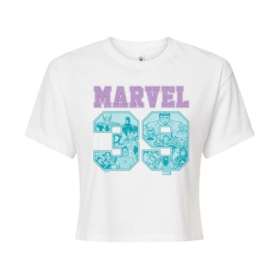 Marvel - Spring Colors - Juniors Cropped Graphic T-Shirt
