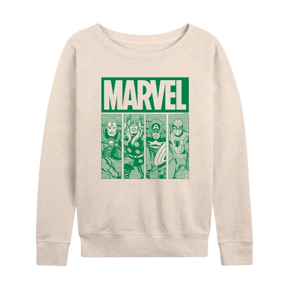 Marvel - St. Patrick's Day Green Grid - Women's French Terry Pullover Sweatshirt