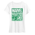 thumbnail image 1 of Marvel - St. Patrick's Day Green Grid - Women's Short Sleeve Graphic T-Shirt, 1 of 5