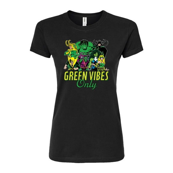 Marvel - St. Patrick's Day Green Vibes Only - Juniors Fitted Graphic T-Shirt