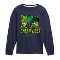 thumbnail image 1 of Marvel - St. Patrick's Day Green Vibes Only - Kids Long Sleeve Graphic T-Shirt, 1 of 5