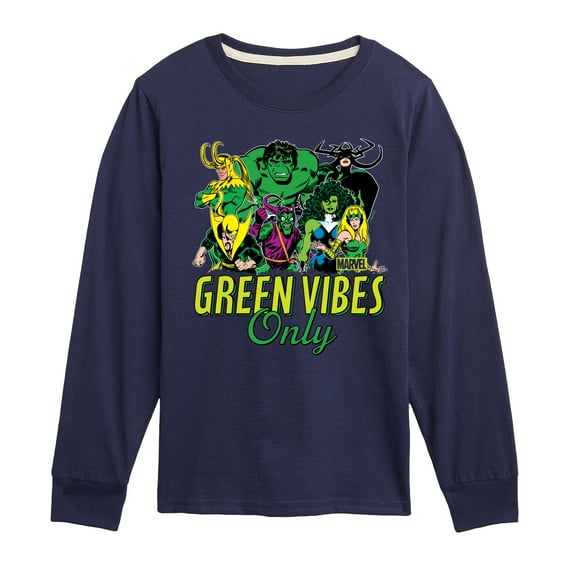 Marvel - St. Patrick's Day Green Vibes Only - Kids Long Sleeve Graphic T-Shirt