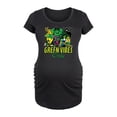 thumbnail image 1 of Marvel - St. Patrick's Day Green Vibes Only - Maternity Scoop Neck Graphic T-Shirt, 1 of 5