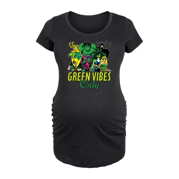 Marvel - St. Patrick's Day Green Vibes Only - Maternity Scoop Neck Graphic T-Shirt