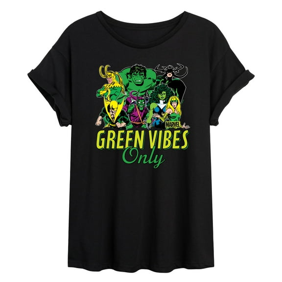Marvel - St. Patrick's Day Green Vibes Only - Women's Oversized Graphic T-Shirt