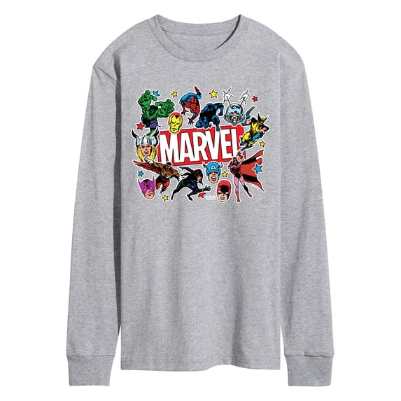 Marvel - Sticker Collage - Men's Long Sleeve Graphic T-Shirt