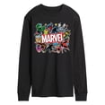 thumbnail image 1 of Marvel - Sticker Collage - Men's Long Sleeve Graphic T-Shirt, 1 of 5