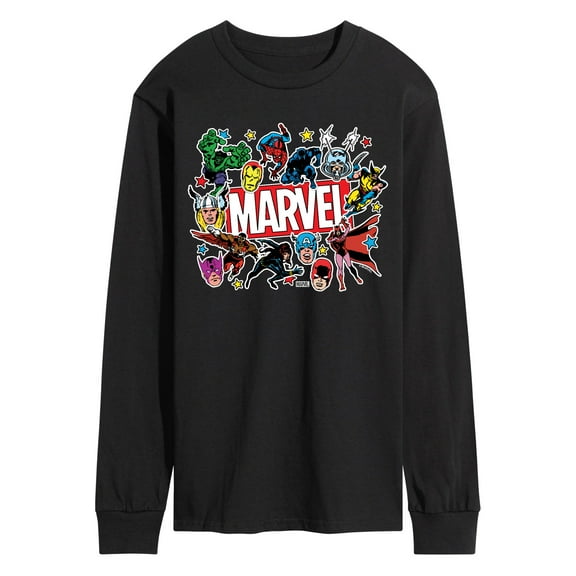 Marvel - Sticker Collage - Men's Long Sleeve Graphic T-Shirt