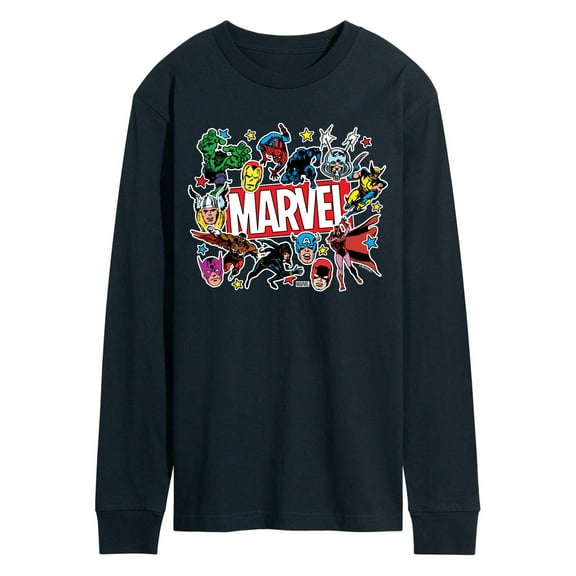 Marvel - Sticker Collage - Men's Long Sleeve Graphic T-Shirt