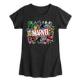 thumbnail image 1 of Marvel - Sticker Collage - Toddler And Youth Girls Fitted Short Sleeve Graphic T-Shirt, 1 of 5