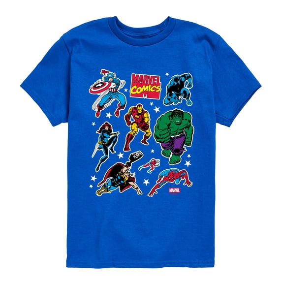 Marvel - Sticker Pack - Youth Boys Short Sleeve Graphic T-Shirt