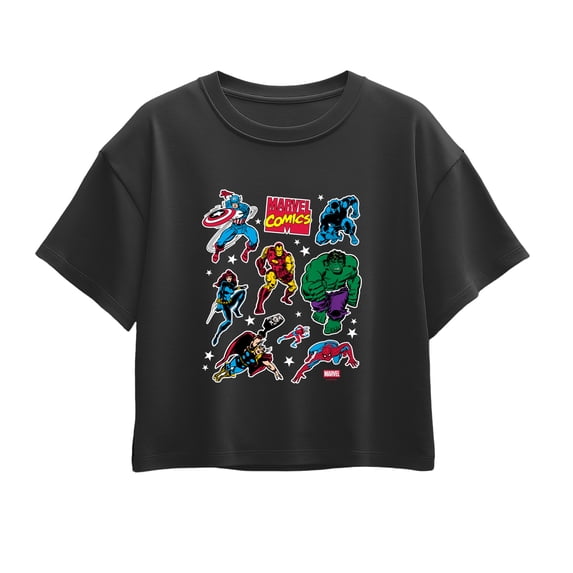 Marvel - Sticker Pack - Youth Girls Boxy T-Shirt