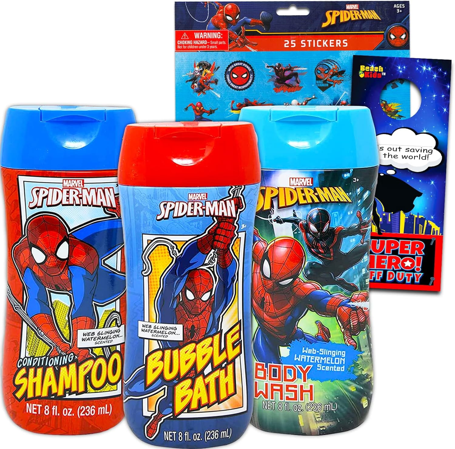 Marvel Store Spiderman Bathroom Set for Kids, Toddlers 5 Pc Spiderman ...