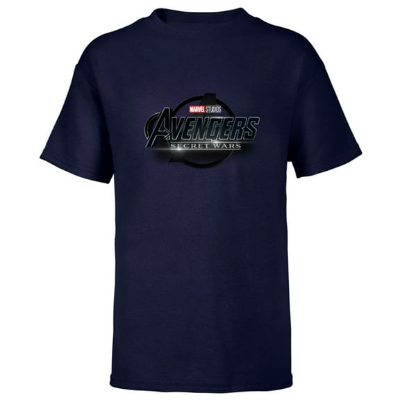 Marvel Studios Avengers: Secret Wars MCU Movie Logo - Short Sleeve T-Shirt for Kids - Customized-Navy