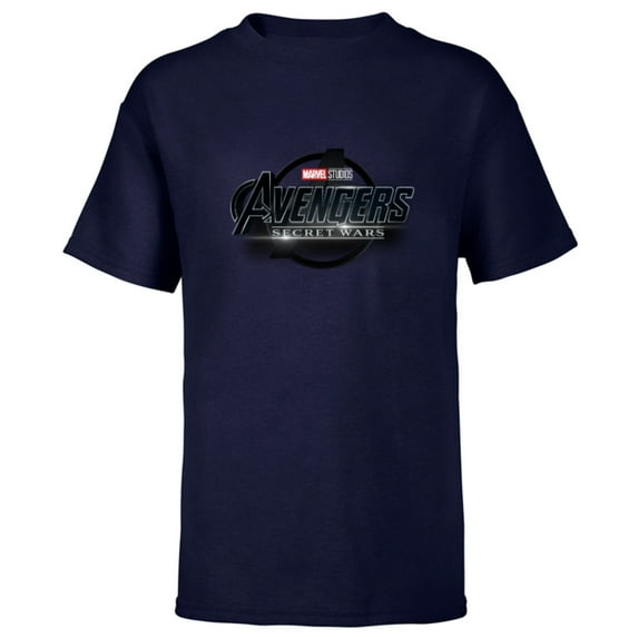 Marvel Studios Avengers: Secret Wars MCU Movie Logo - Short Sleeve T-Shirt for Kids - Customized-Navy