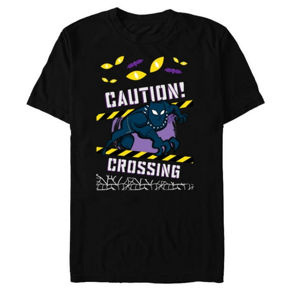 Marvel Studios Black Panther Crossing Halloween - Short Sleeve Blended T-Shirt for Adults - Customized-Black