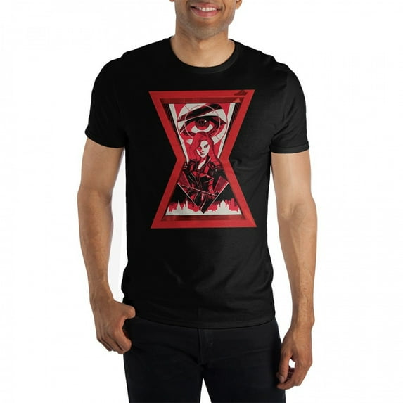 Marvel Studios Black Widow Movie Character in Symbol T-Shirt-Medium