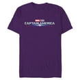 thumbnail image 1 of Marvel Studios Captain America: Brave New World Movie Logo - Short Sleeve Blended T-Shirt for Adults - Customized-Purple, 1 of 5